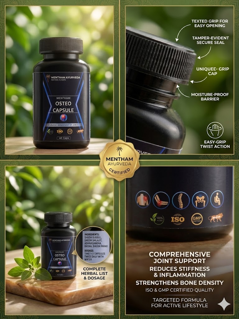 Mentham Ayurveda Osteo Capsules – Natural Bone & Joint Support