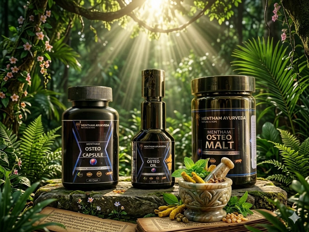 Mentham Ayurveda Ultimate Osteo Care Kit – 3-Step Joint & Bone Recovery System