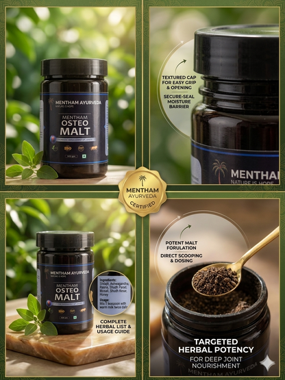 Mentham Ayurveda Osteo Malt – Advanced Joint Nourishment & Vitality Formula