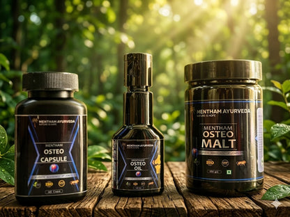 Mentham Ayurveda Ultimate Osteo Care Kit – 3-Step Joint & Bone Recovery System